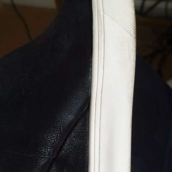 Maurices black & white slip on wedge booties, faux suede, size 9M - Picture 7 of 9